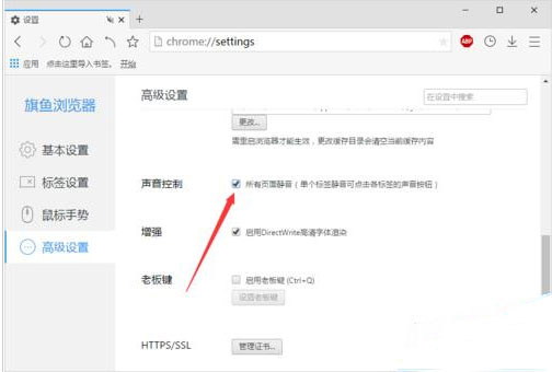 旗鱼浏览器中网页设置静音具体方法介绍
