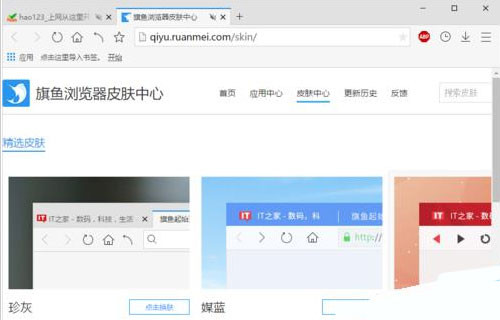 旗鱼浏览器中更换皮肤具体方法介绍