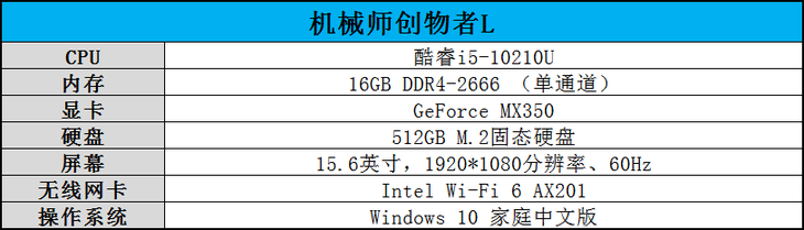 机械师创物者L评测分享