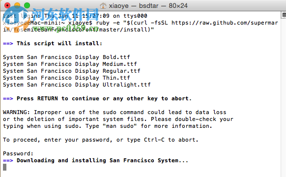 OS X Yosemite系统默认字体更换为SanFrancisco字体的方法