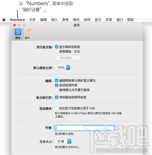 Numbers怎么设置偏好