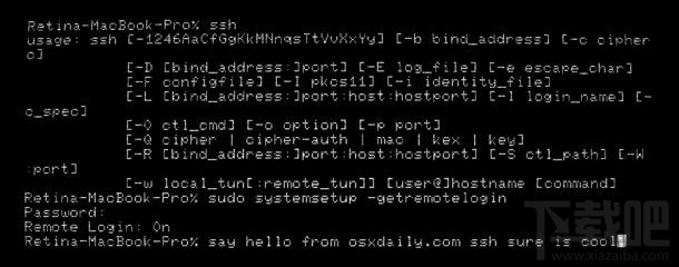 Mac如何通过终端开启/关闭SSH Mac通过终端开启/关闭SSH教程