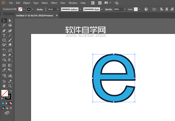 ai怎么画IE浏览器图标