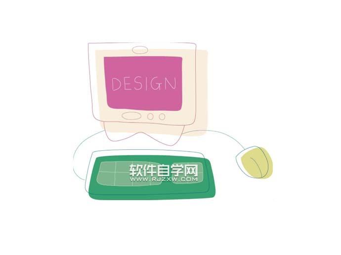 AI怎么绘制卡通电脑图案
