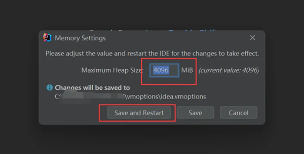 intellij idea设置内存方法
