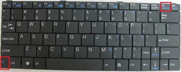 笔记本小键盘关闭方法