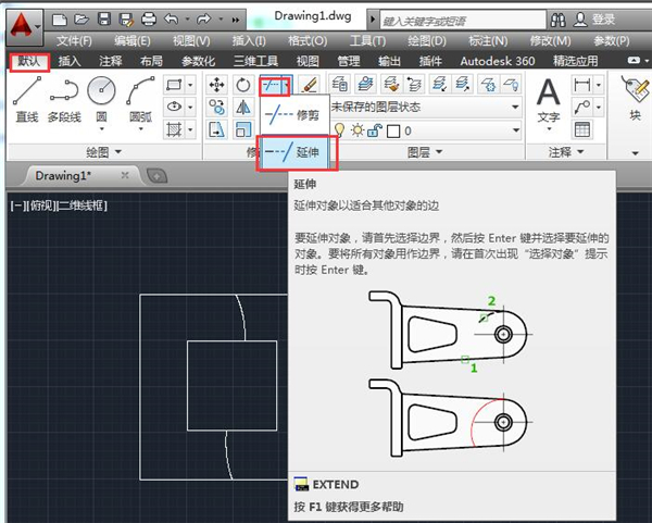 AutoCAD2014怎么怎么延伸图形?AutoCAD延伸图形的方法