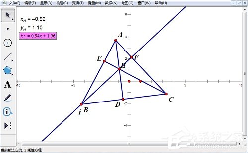 几何画板怎么度量直线方程？几何画板度量直线方程的方法