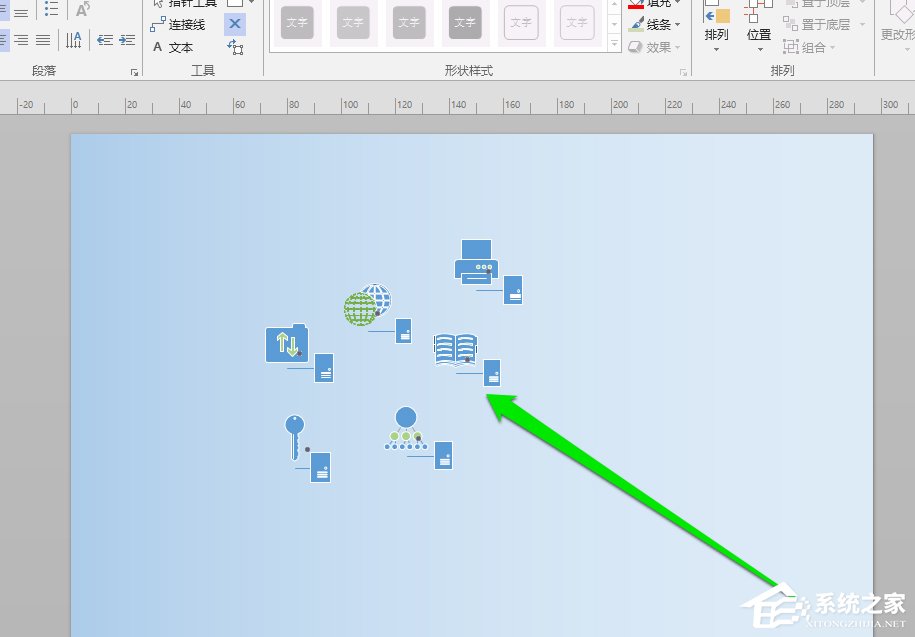 Microsoft Office Visio如何调整图形之间间距?Microsoft Office Visio调整图形之间间距的方法步骤