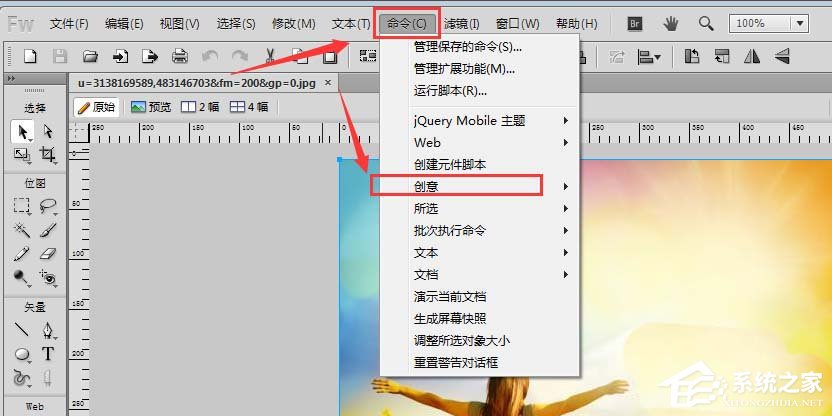 fireworks如何将彩色图片转为黑白?fireworks将彩色图片转为黑白的方法