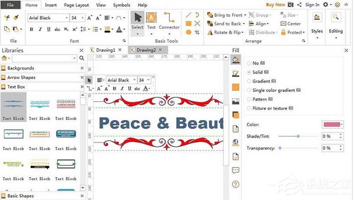 亿图图示怎么插入Text Box?亿图图示插入Text Box的方法