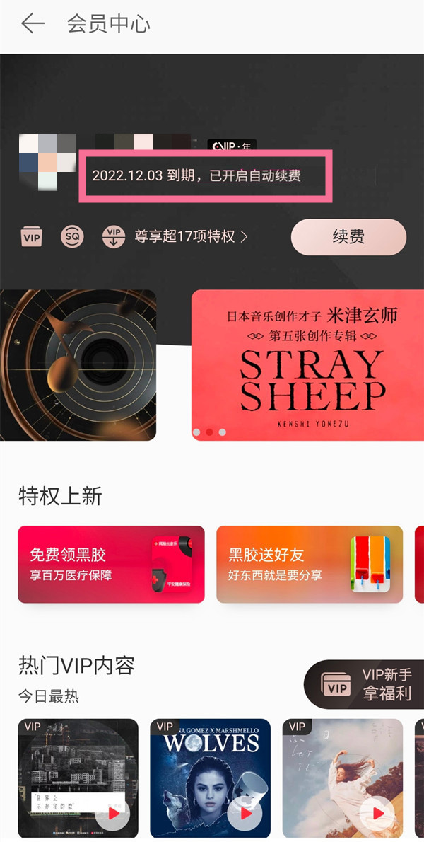 黑胶vip自动续费怎么关闭