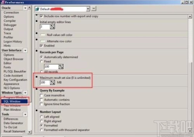 pl/sql设置窗口布局的方法步骤