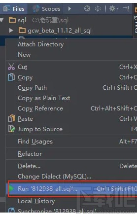 datagrip执行sql文件的方法
