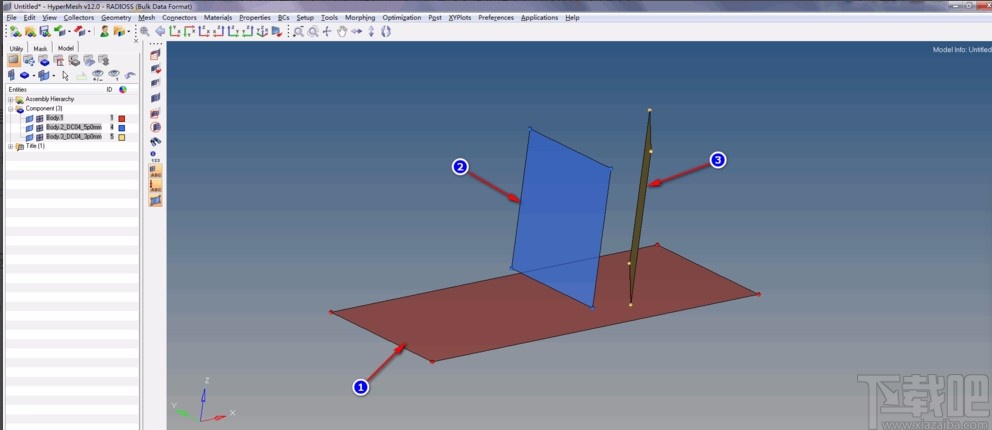 hypermesh切割几何面的方法