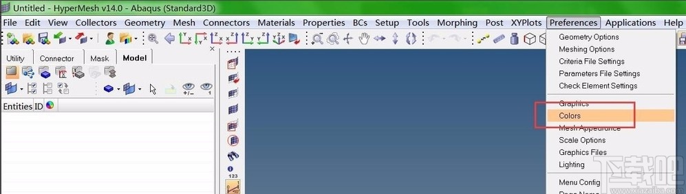 hypermesh将背景颜色设置为白色的方法