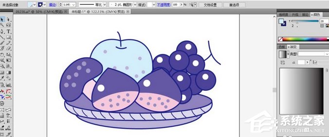 ai如何制作出扁平化果盘插画?ai制作扁平化果盘插画的方法步骤