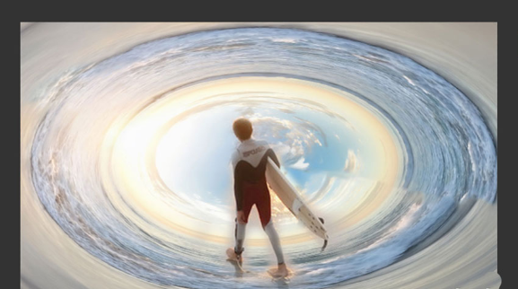 ps图片制作极坐标扭曲效果步骤介绍