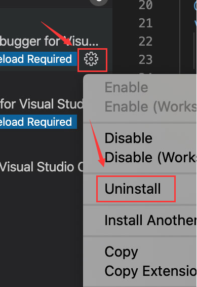vscode卸载扩展插件方法介绍