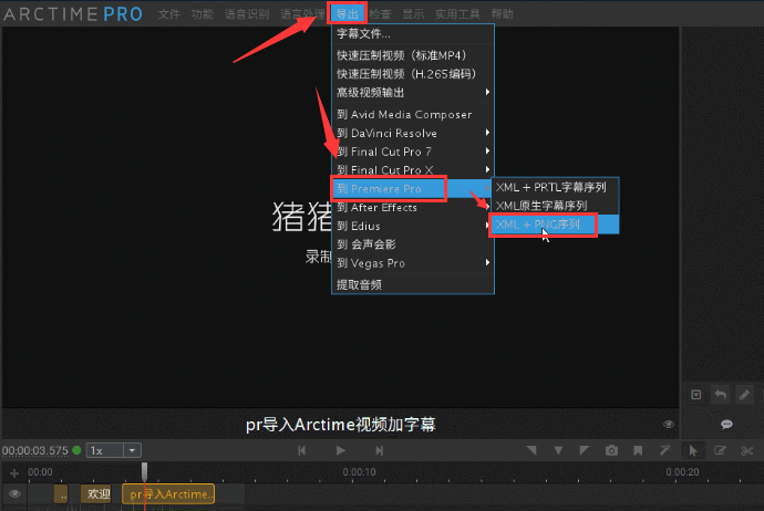 arctime设置字幕输出路径步骤介绍