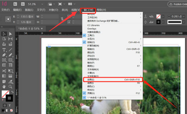 Indesign修改图片窗口效果方法介绍