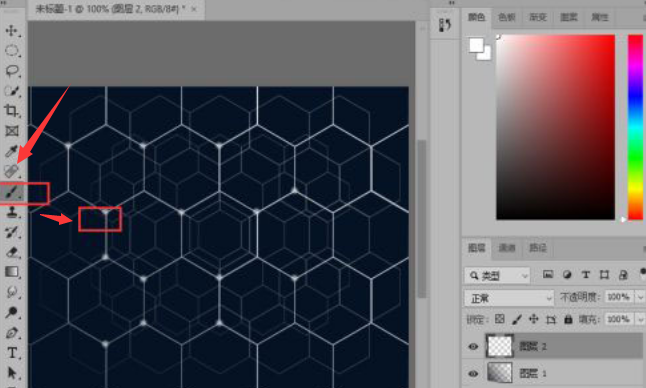 ps添加多边形格子背景技巧分享