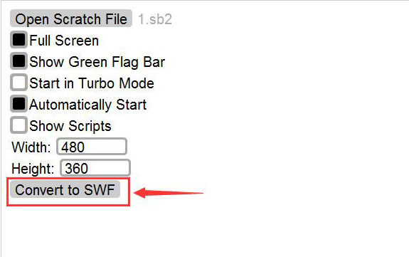scratch转换swf格式步骤介绍