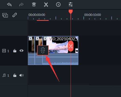 万兴喵影如何添加瞳孔转场特效