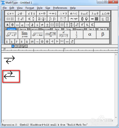 MathType非对称箭头输入方法介绍