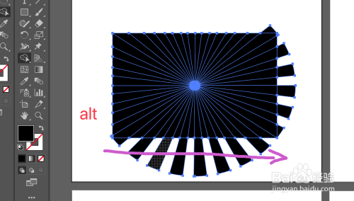 AI制作等距离圆心放射图教程介绍