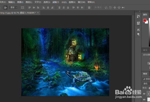 使用PS将抠图素材融入背景颜色步骤分享