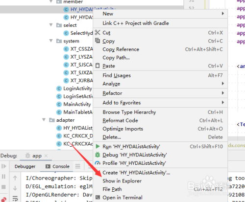 android studio打开文件所在位置步骤分享