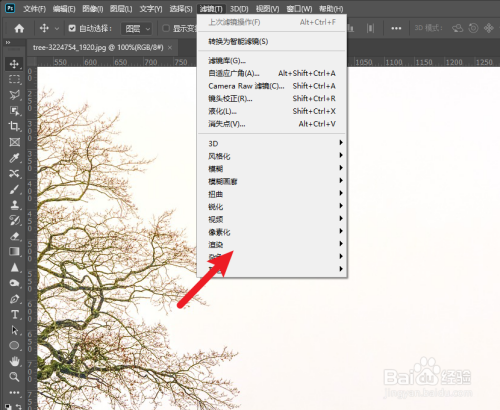 ps怎么制作树木
