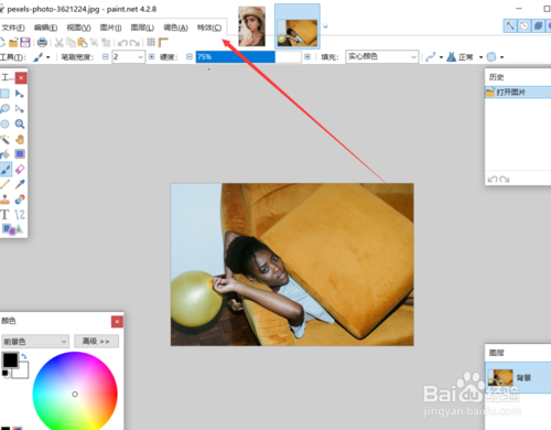 怎么使用paintnet的重影特效