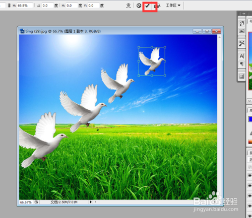 PS怎么放大或缩小抠取的物体或图片