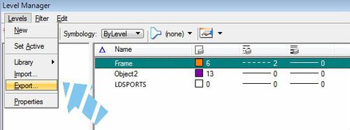 CAD的LDSPORTS的层级怎么导出