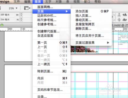indesign杂志中多余的页面怎么删除