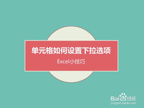 单元格怎么设置下拉选项？