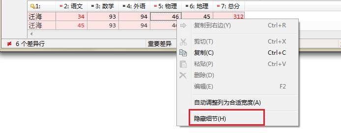 Beyond Compare如何隐藏和显示文本细节？隐藏和显示文本图文步骤分享