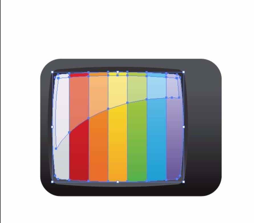 ai怎么打造老式彩电图标_ai打造老式彩电图标步骤分享