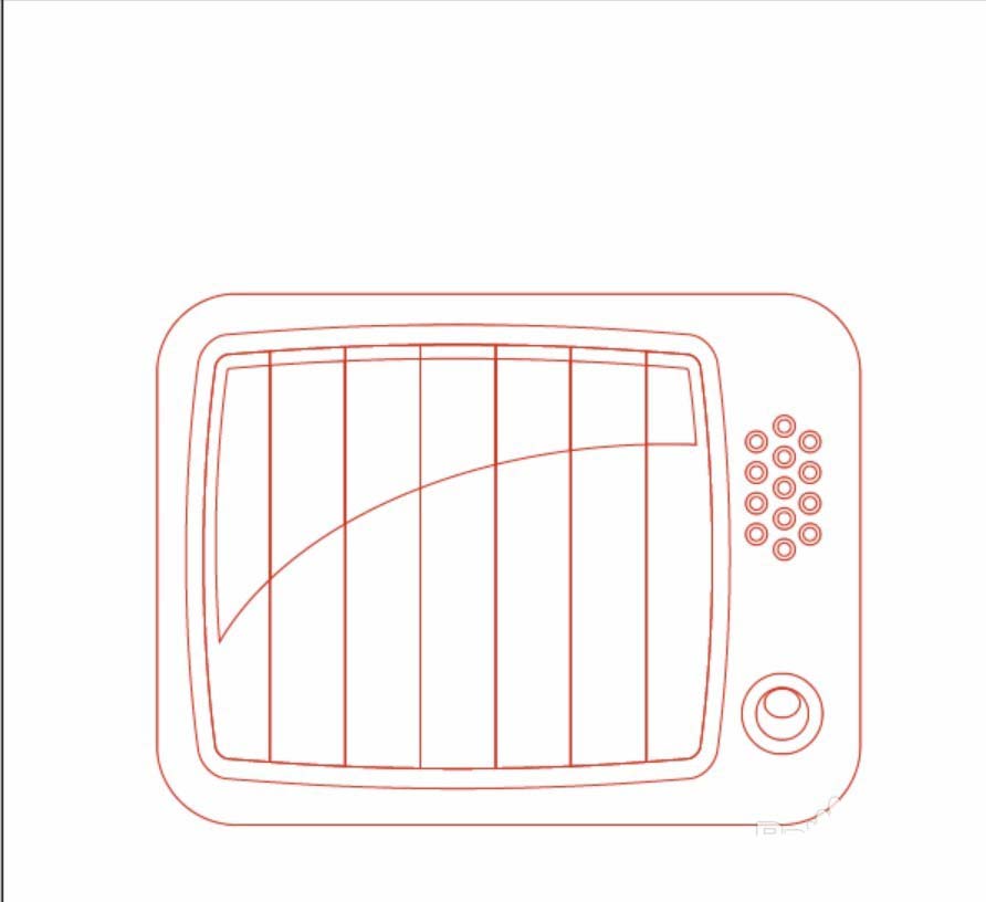 ai怎么打造老式彩电图标_ai打造老式彩电图标步骤分享