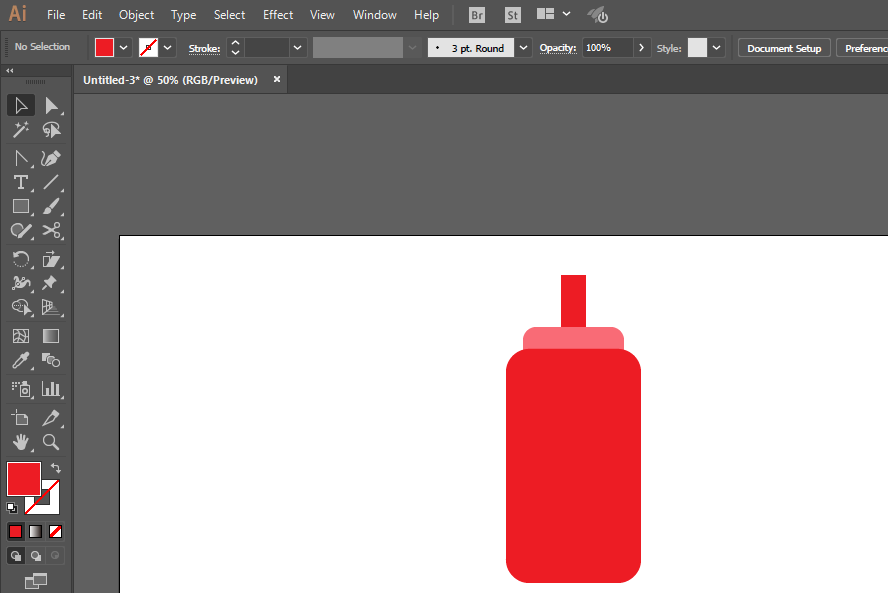 ai怎么制作番茄酱料瓶图标？制作番茄酱料瓶图标的步骤分享