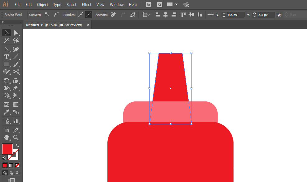 ai怎么制作番茄酱料瓶图标？制作番茄酱料瓶图标的步骤分享