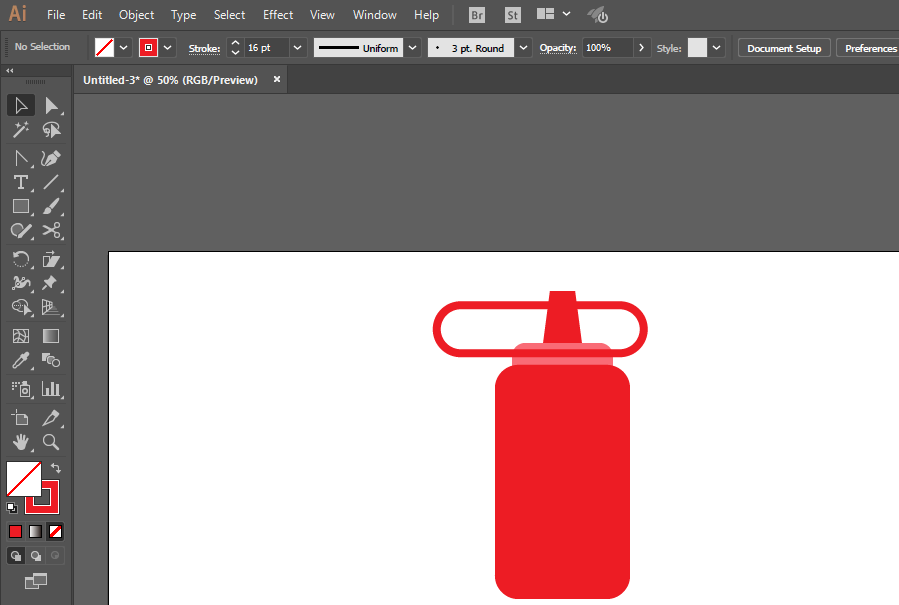 ai怎么制作番茄酱料瓶图标？制作番茄酱料瓶图标的步骤分享