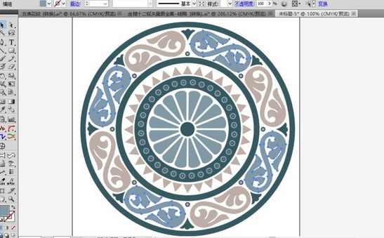 ai制作欧式花纹图案操作流程