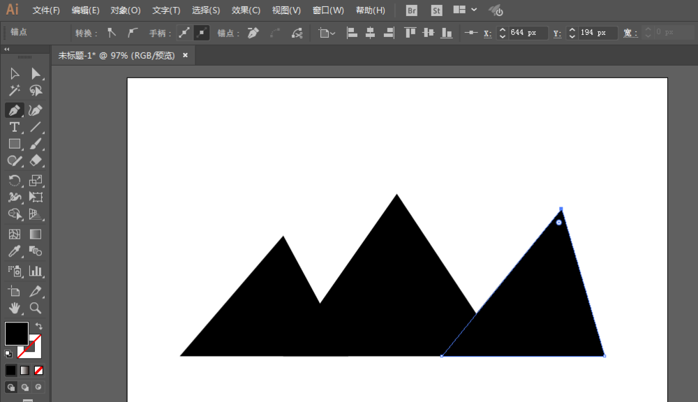 ai制作出山峰LOGO详细操作步骤