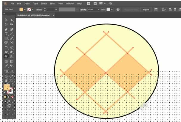 ai绘制蜜瓜超人头像的操作方法