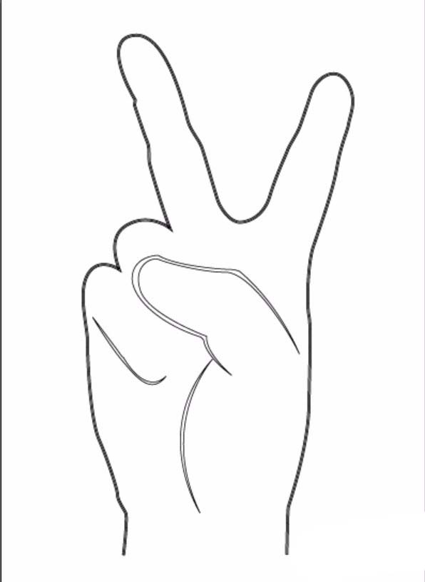 ai制作yah手势图的操作方法