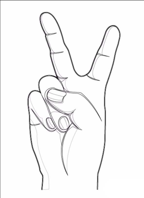 ai制作yah手势图的操作方法