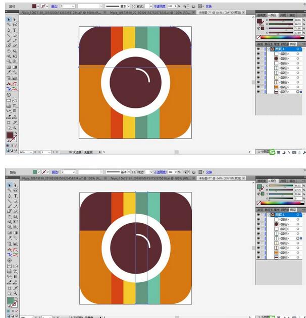 ai制作彩色相机操作过程